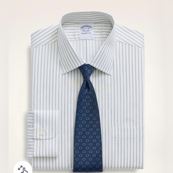 Brooks Brothers Other - Brookes Brothers Stretch Regent Dress Shirt Non-Iron Twill Stripe 15.5-33